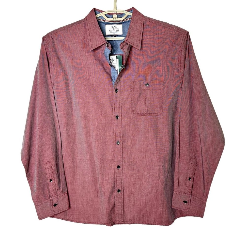 Stitch Fix Flag & Anthem Burgundy Shirt - XXL - NWT